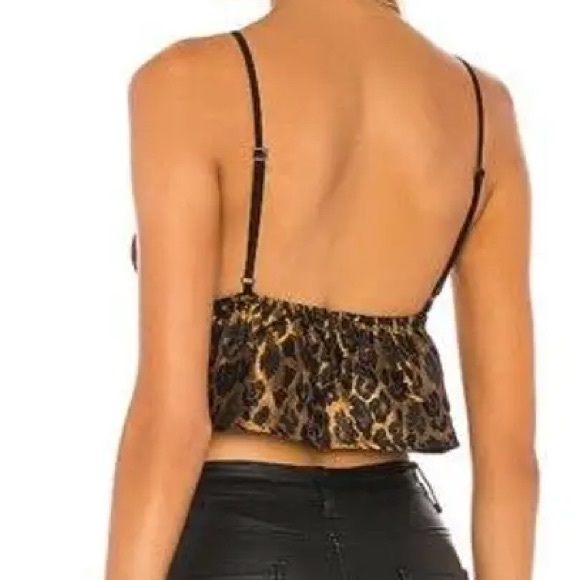 superdown Peplum Leopard Print Crop Tank - Picture 3 of 6